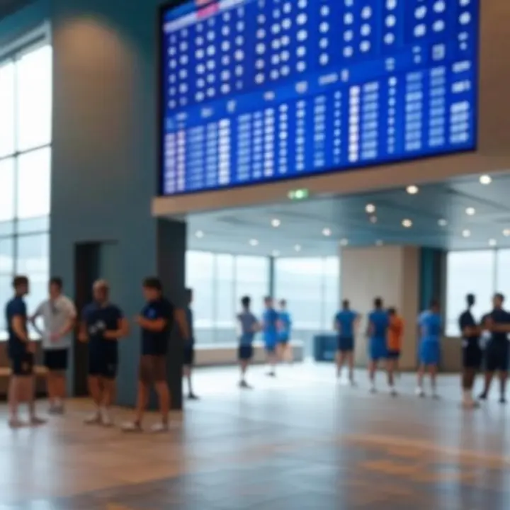 Overzicht kalender met sportende leden in actie