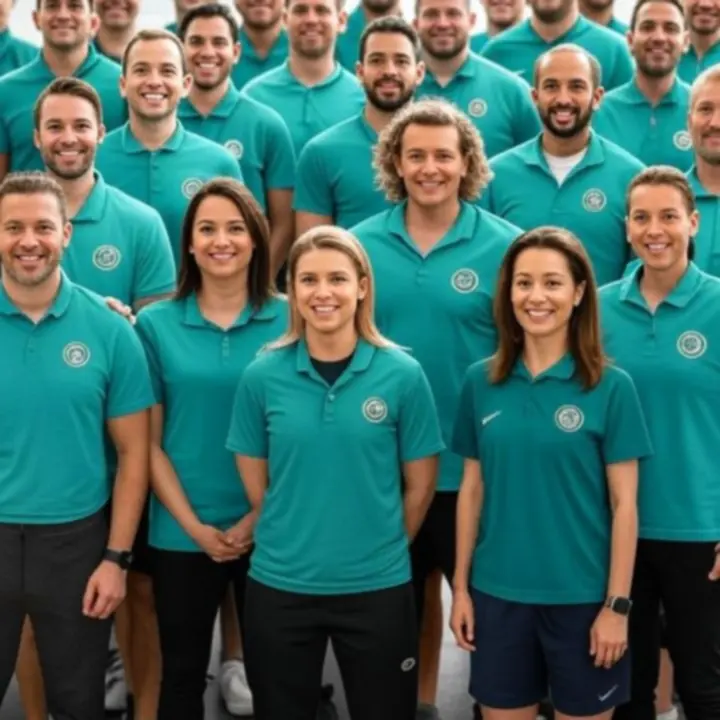 Team van Sportclub Franeker tijdens een gezamenlijke sportactiviteit